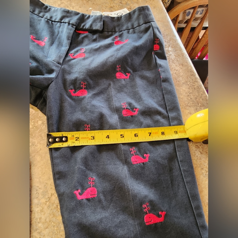 Lilly Pulitzer Whale Embroidered Pants Size 0 - Picture 6 of 11